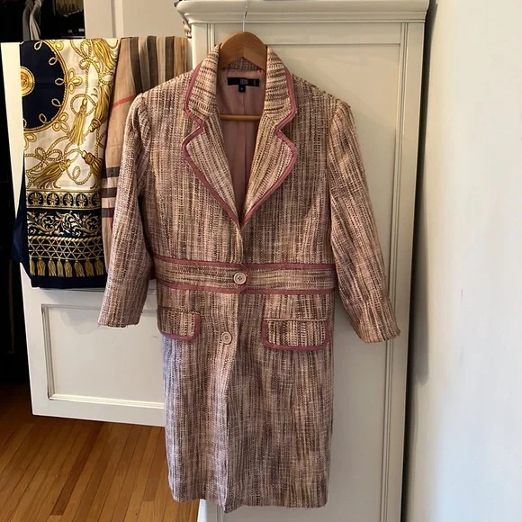 Women's Boutique Pink Jacket Pea Coat - Picture 2 of 13